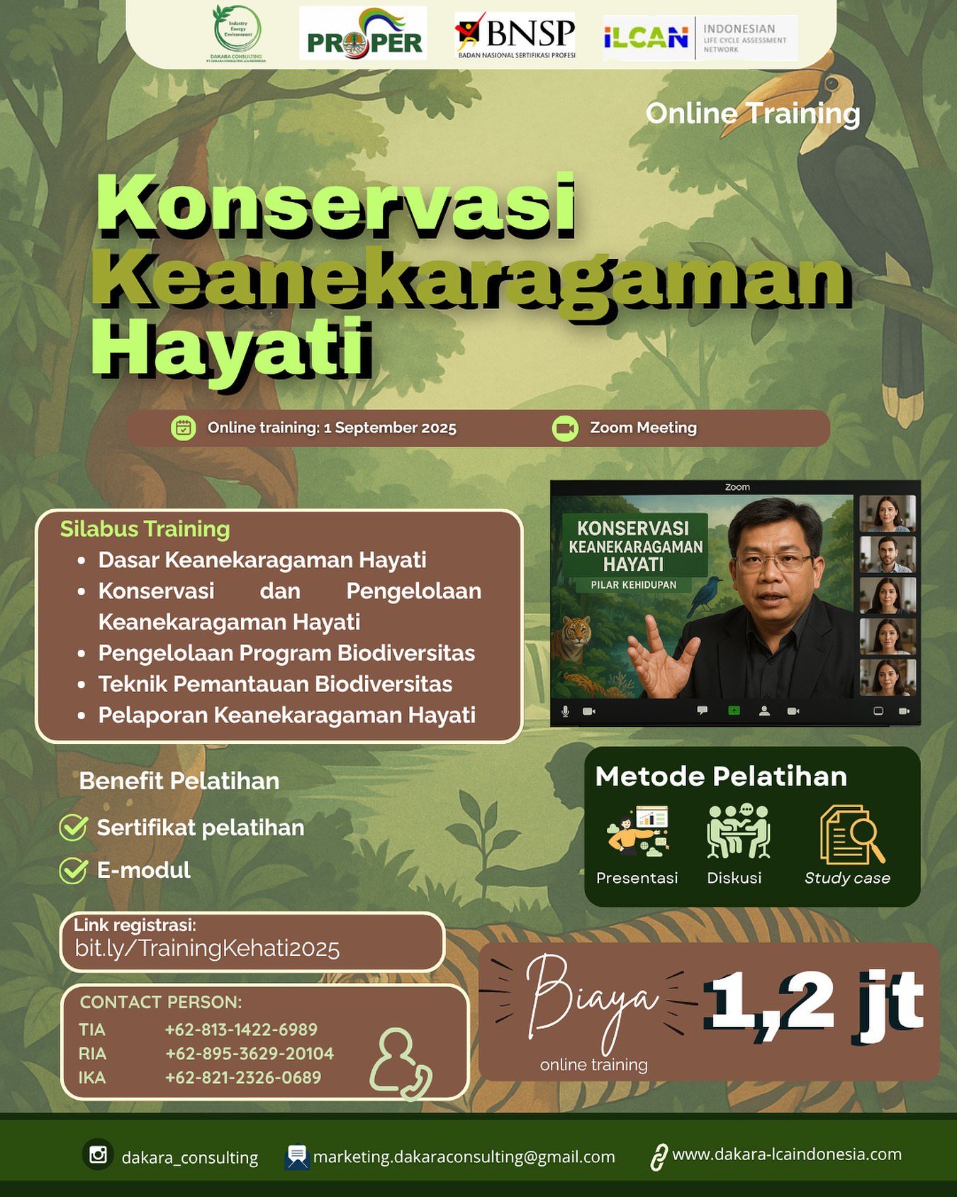 🌿 Online Training: Konservasi Keanekaragaman Hayati